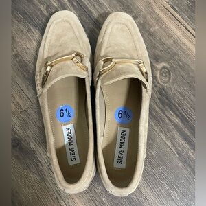Steve Madden Suede Loafers with Gold Accents - Women’s Size 6.5 - New!